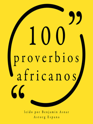 cover image of 100 proverbios africanos
